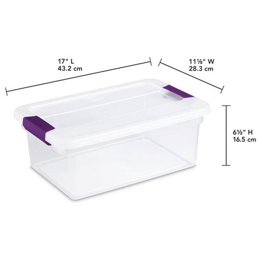 Sterilite 15-Quart Plastic Stackable Storage Container with Lid, Clear (12 Pack) 12 x 17531712