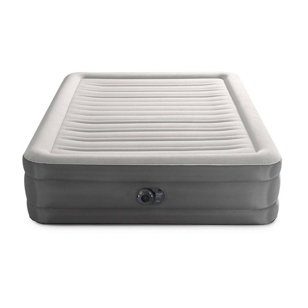 Intex TruAire Luxury Queen Air Mattress Airbed with Lumbar Support and Built in Pump 64095ED