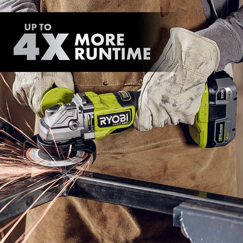 RYOBI ONE+ 18V HIGH PERFORMANCE Lithium-Ion 4.0 Ah Battery (2-Pack) with ONE+ 18V Lithium-Ion 4.0 Ah Battery (2-Pack) PBP2005-PBP2004