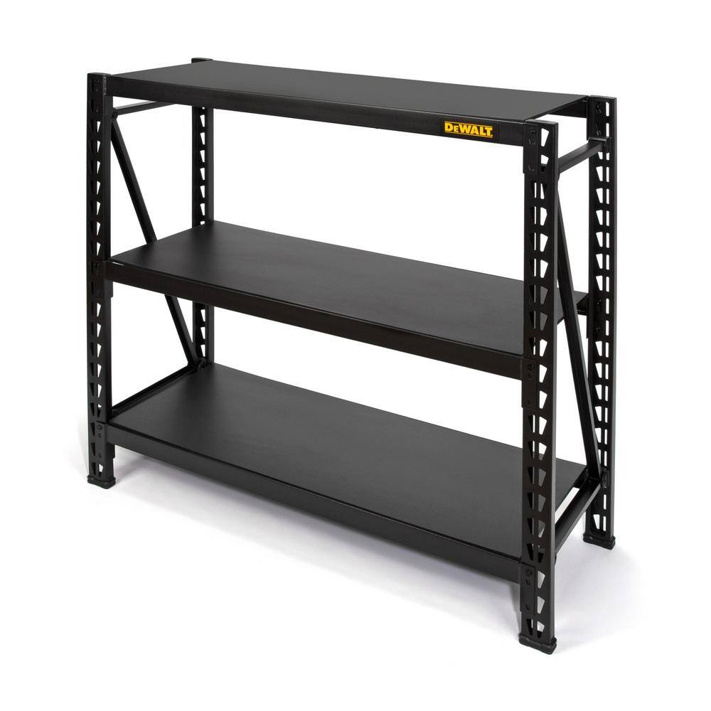 DEWALT 3-Tier Steel Garage Storage Shelving Unit Black (50 in. W x 48 in. H x 18 in. D) DXST4500BLK