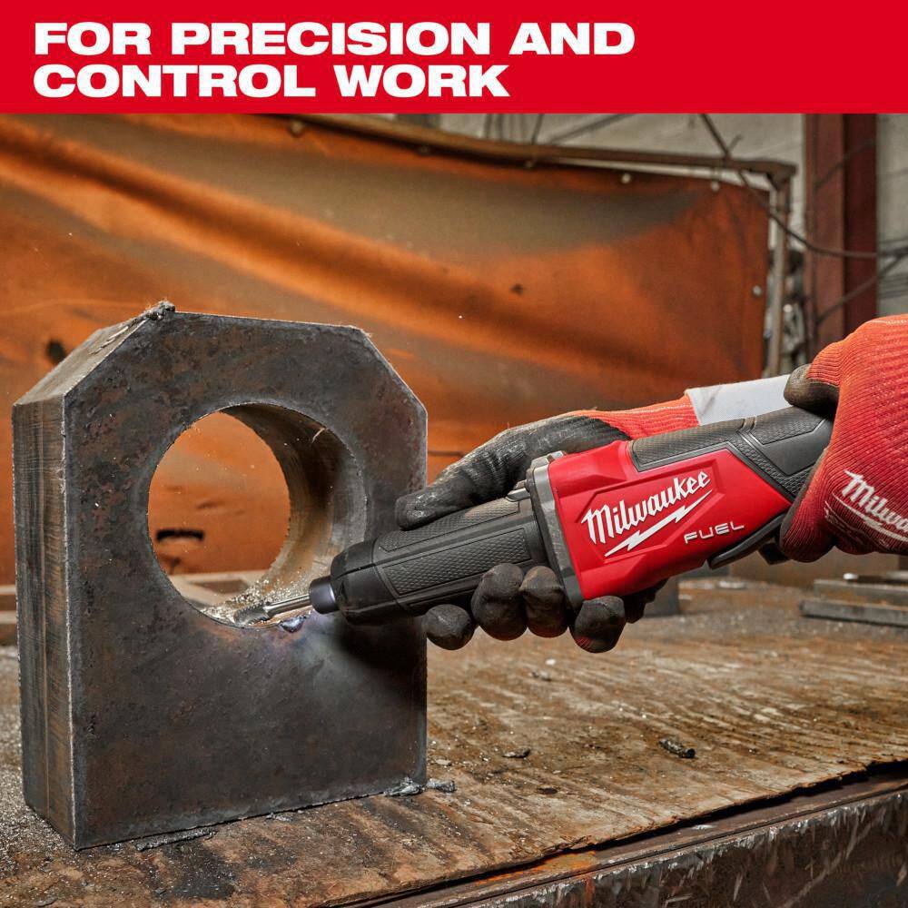 Milwaukee M18 FUEL 18-Volt Lithium-Ion Brushless Cordless 2-3 in. Variable Speed Die Grinder Paddle Switch w/5.0Ah Battery 2984-20-48-11-1850