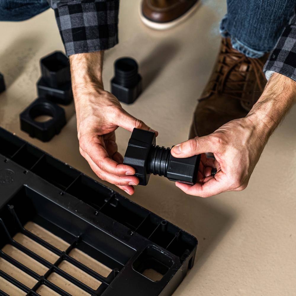 HDX 5 Tier Plastic Adjustable Garage Storage Shelving Unit in Black (48 in. W x 75 in. H x 24 in. D) 999-9324BB5