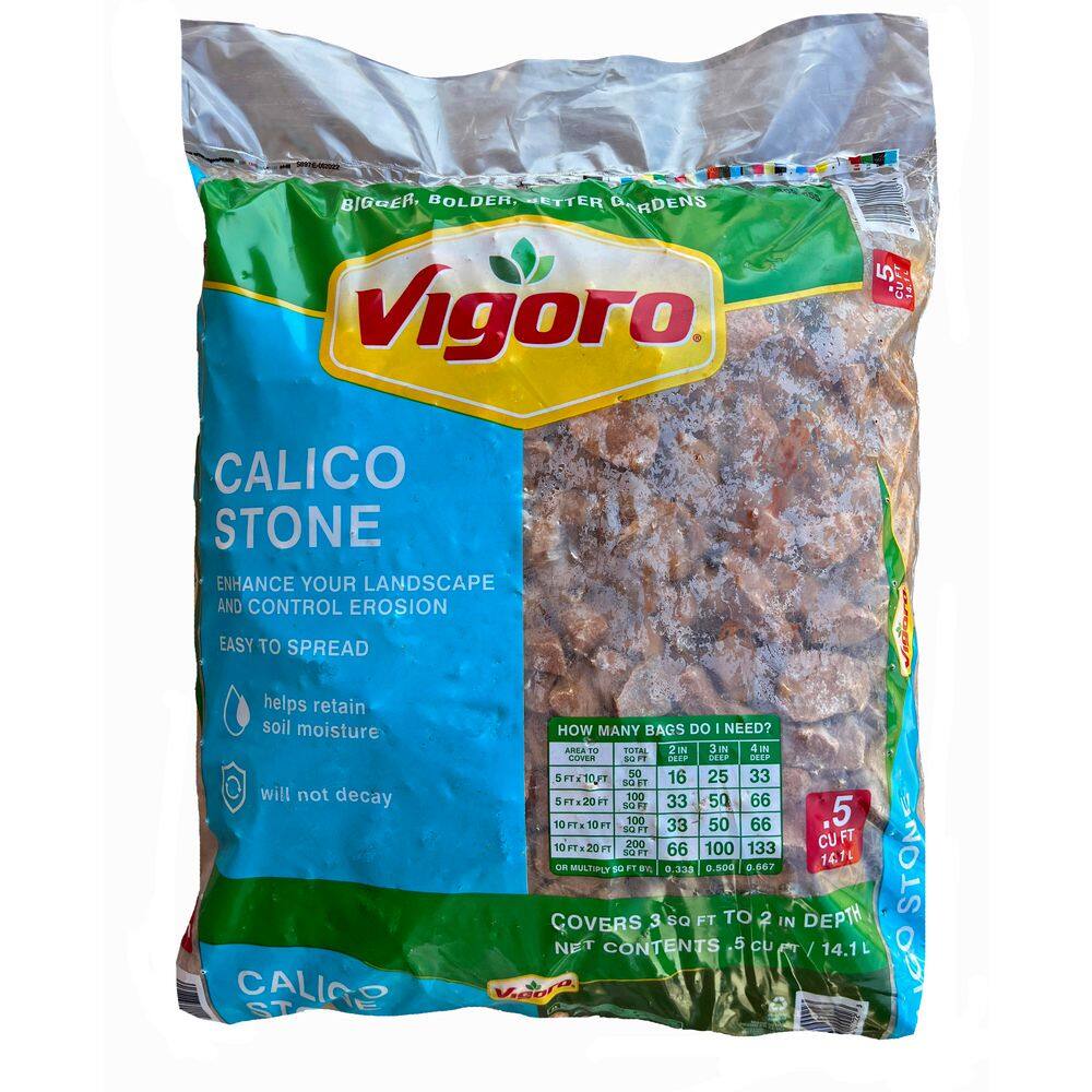 Vigoro 0.5 cu. ft. Calico Stone Landscape Rock (32 Bags/16 cu. ft./Pallet) 100101253