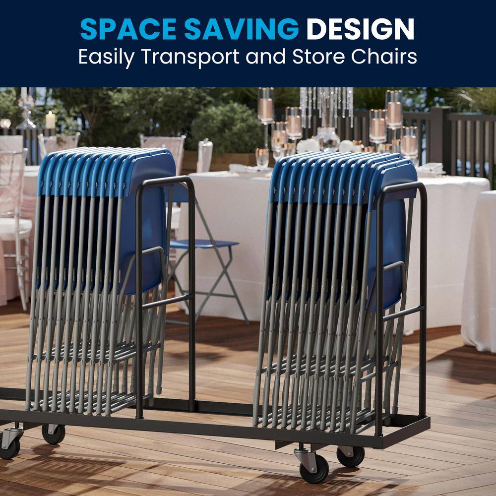 Carnegy Avenue Blue Metal Folding Chairs CGA-LE-487294-BL-HD