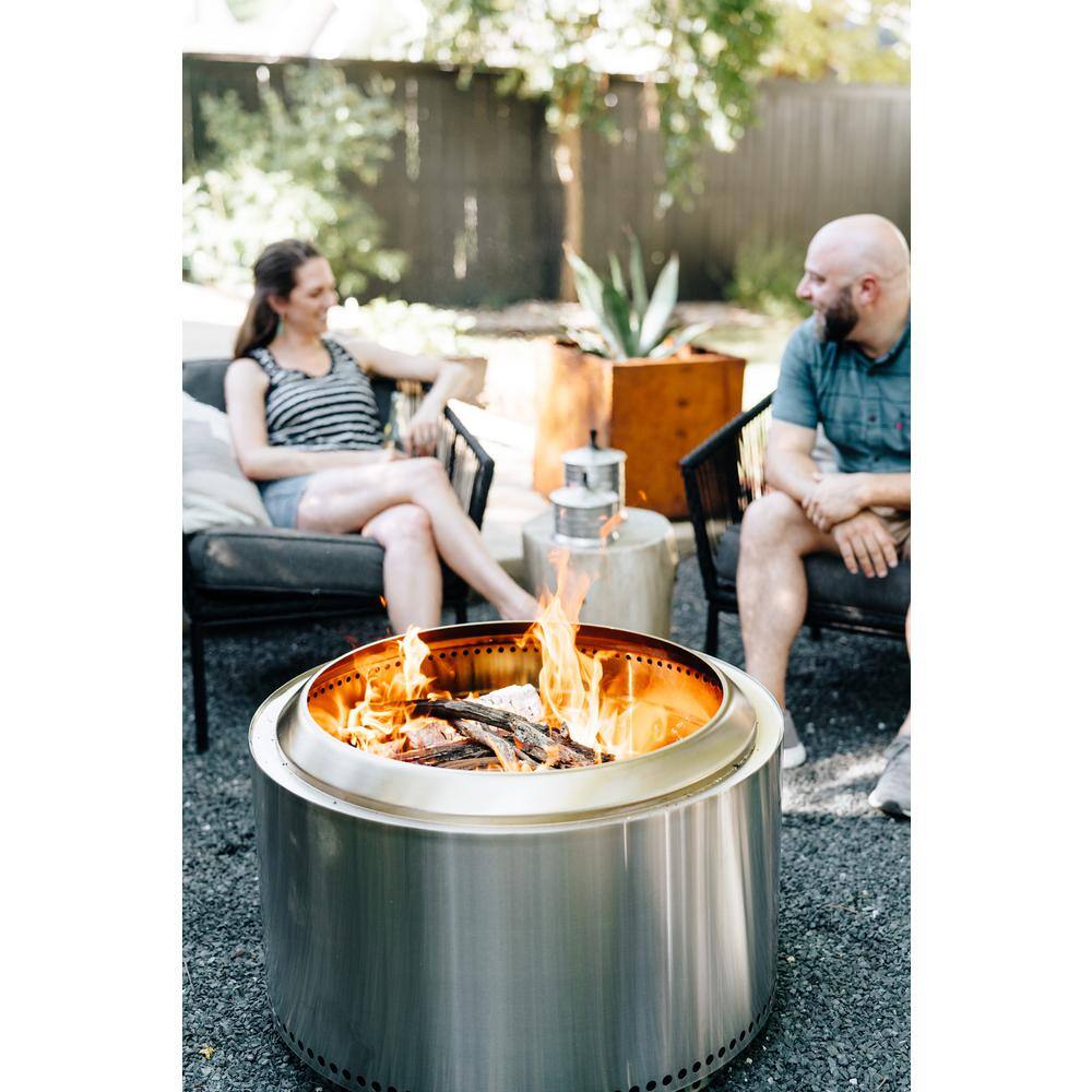 Solo Stove Yukon 2.0 in.,27 in. x 17 in. Stainless Steel Wood Burning Fire Pit SSYUK-27-2.0