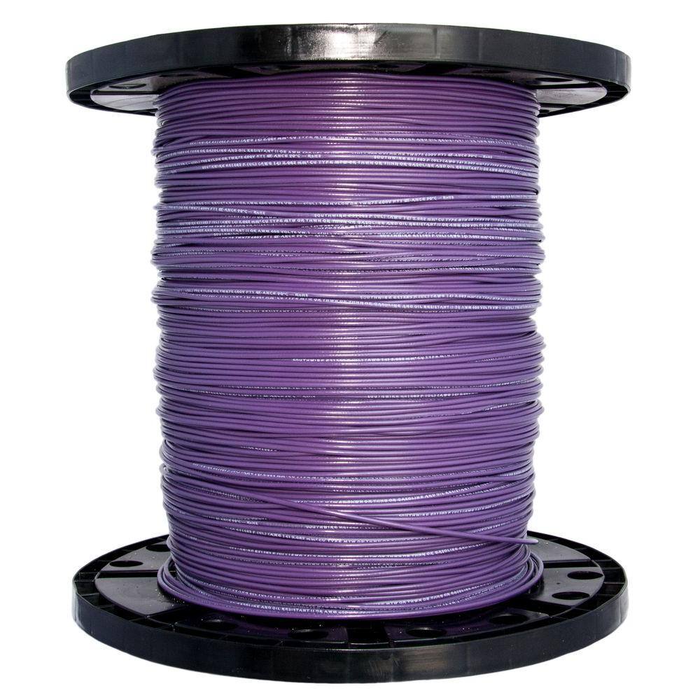 Southwire 2500 ft. 14 Purple Stranded CU THHN Wire 23956606