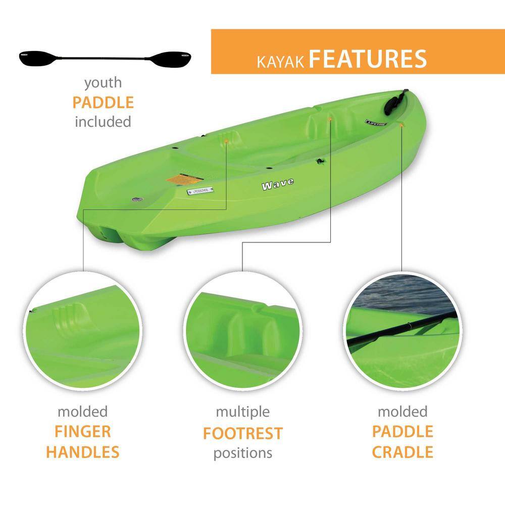 Lifetime Green Youth Wave Kayak with Paddles 90477
