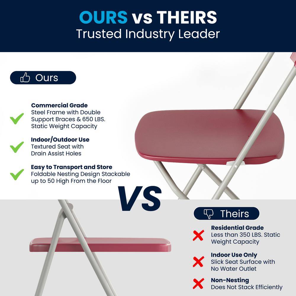 Carnegy Avenue Red Metal Folding Chairs CGA-LE-487297-RE-HD