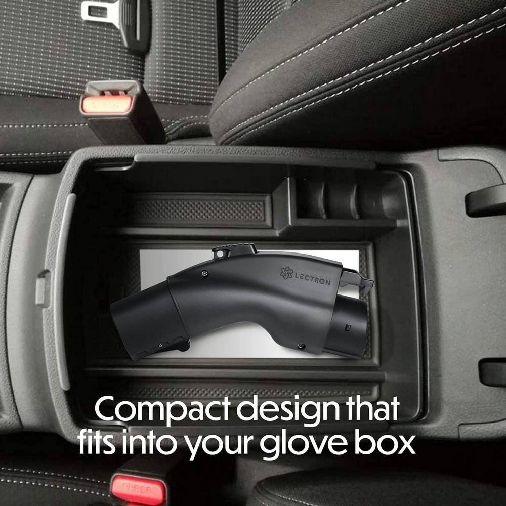 LECTRON Tesla to J1772 Charging Adapter Max 48 Amp 250-Volt for Tesla High Powered Connectors (Black) TeslaJ1772Blk48AUSA