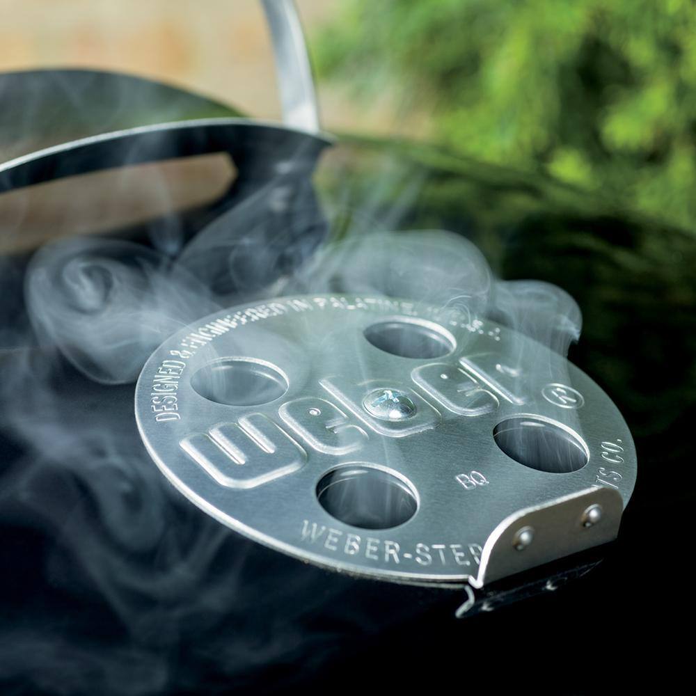 Weber Original Kettle Premium 22 in. Charcoal Grill in Black with Built-In Thermometer 14401001