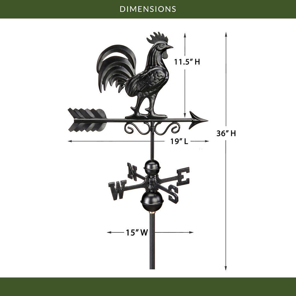 Good Directions Bantam Rooster Weathervane 1975K - Black 1975K