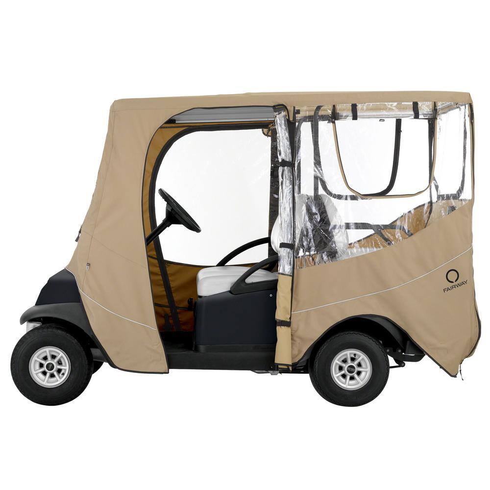 Classic Accessories Deluxe Golf Car Enclosure Light Khaki Long Roof 40-050-345801-00