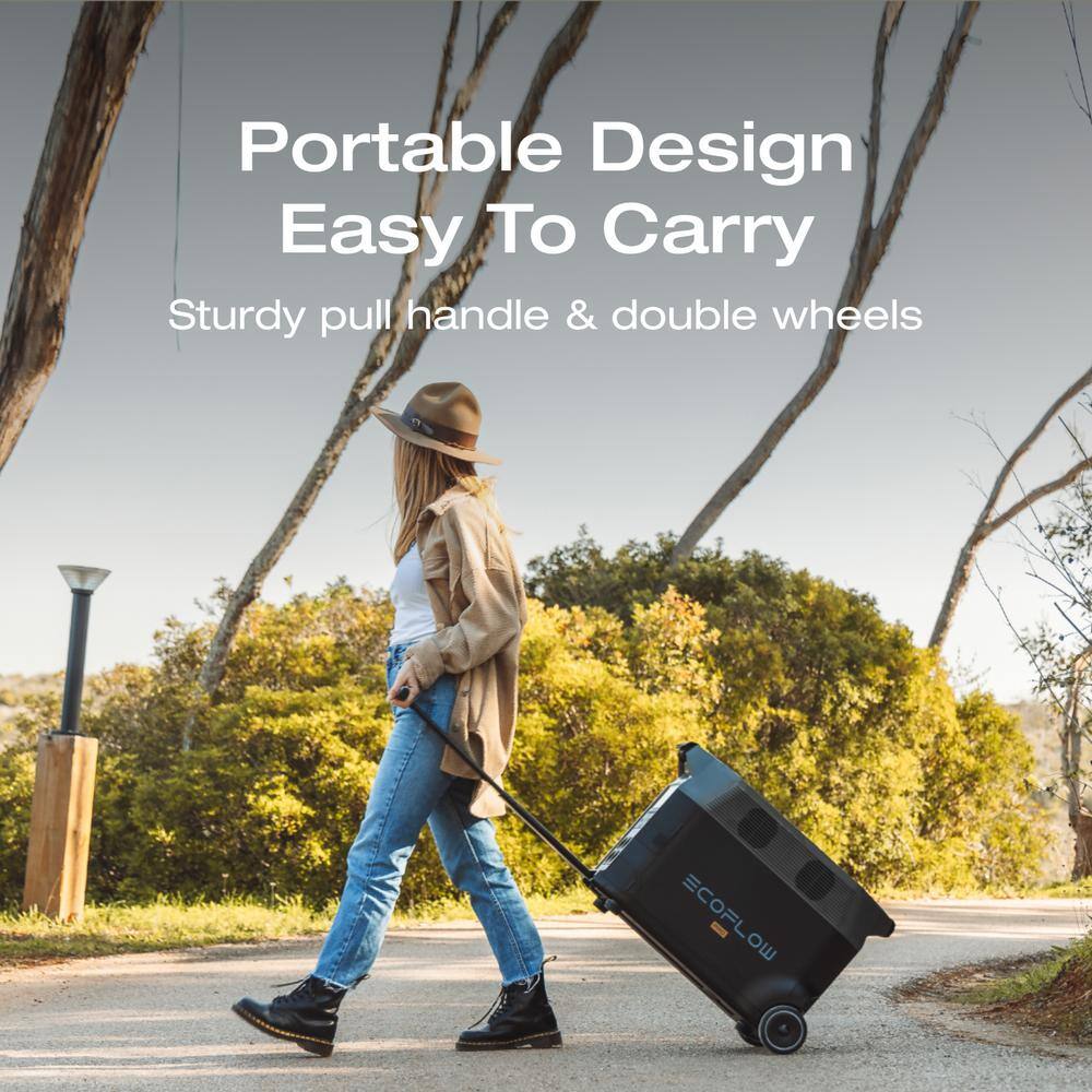 EcoFlow Battery Solar Generator DELTA Pro 3600Wh Solar, 3600W Output, LFP Power Station, Home Backup, Camping, Push-Button Start DELTAPro-US