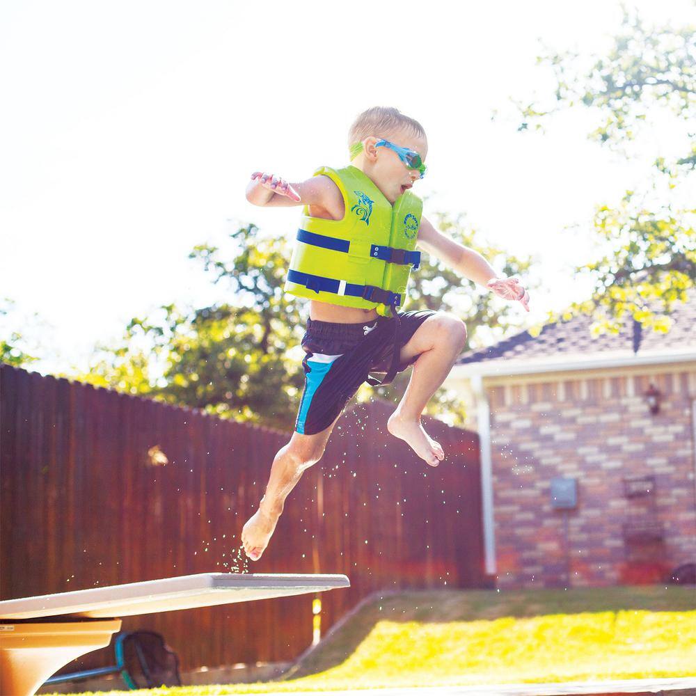 TRC Recreation X-Small Fierce Green Life Jacket Child Swimming Vest Super Soft 1020542