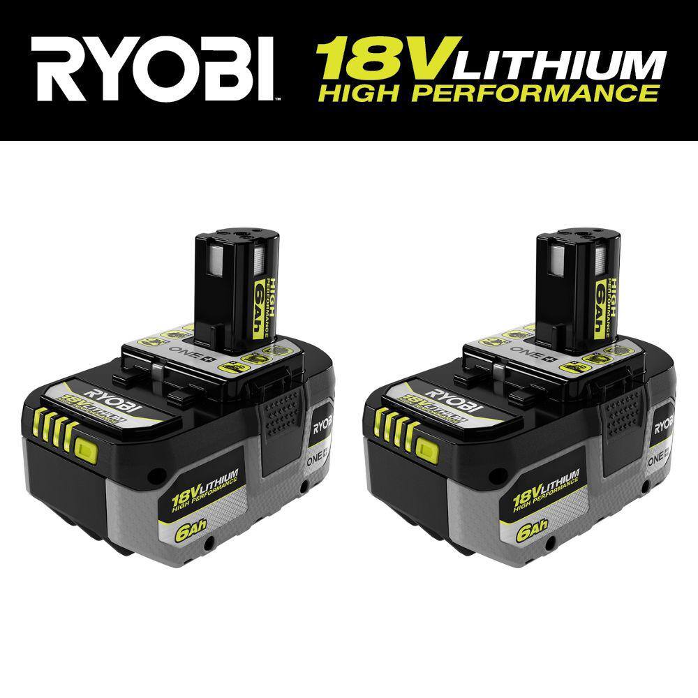 RYOBI ONE+ HP 18V HIGH PERFORMANCE Lithium-Ion 6.0 Ah Battery (2-Pack) PBP2007