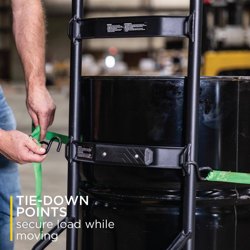 Gorilla 1,000 lbs. Capacity Steel Hand Truck with Multi-Grip Power Handle, Wide Load Toe Plate Super Duty Axle, Flat Free Tires GHH-10