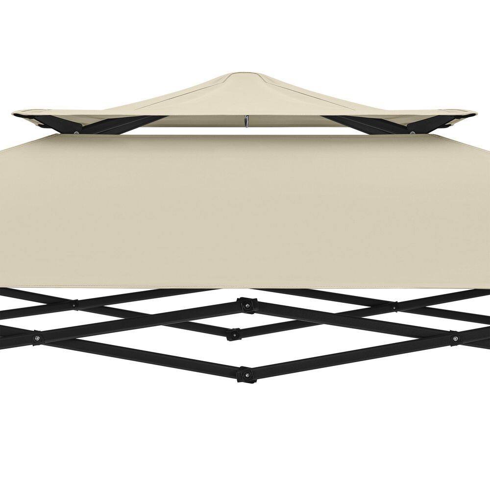 Hampton Bay 8 ft. x 5 ft. Khaki Instant Canopy Pop Up Grill Gazebo G40C