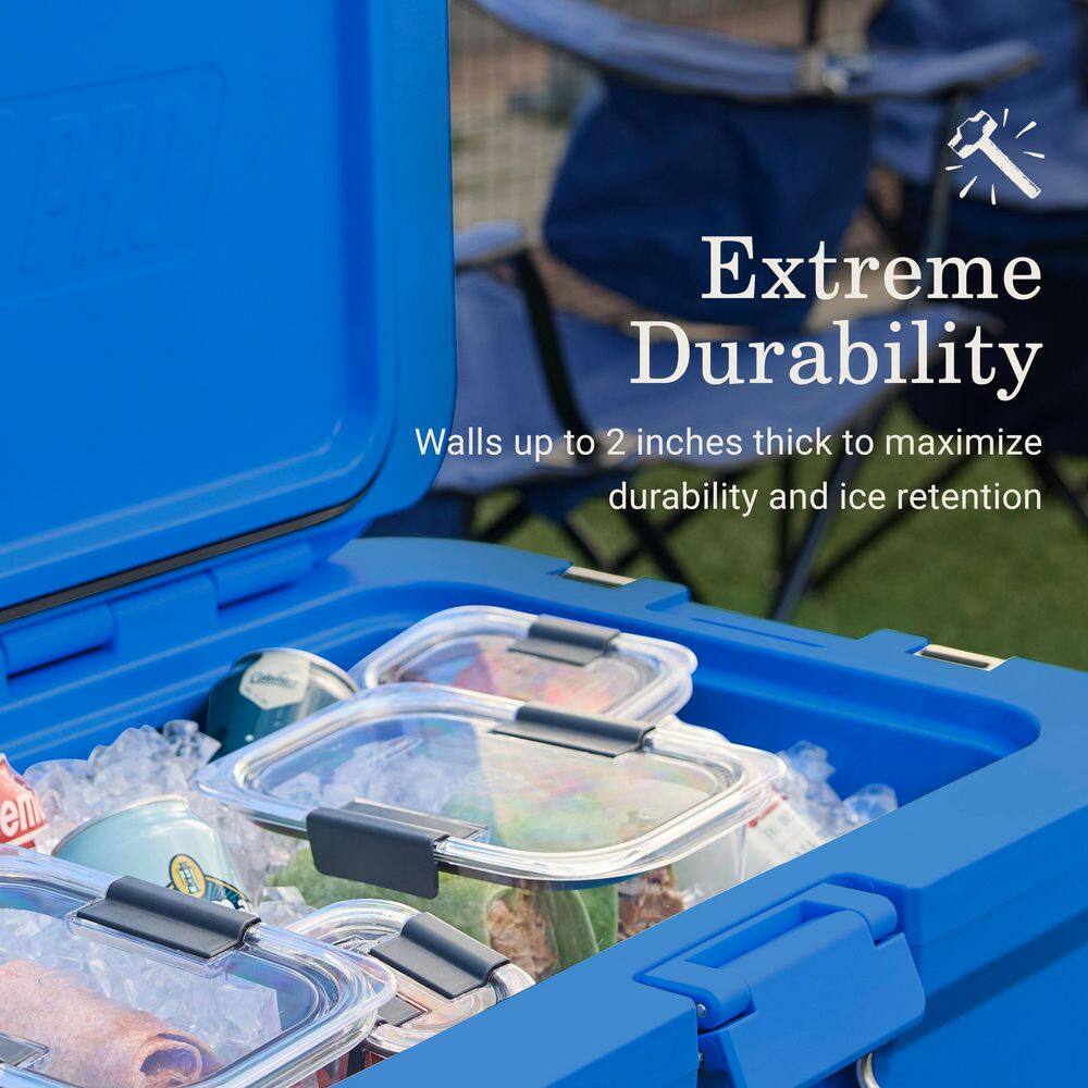 Coleman Pro 55 qt. Premium Wheeled Hard Cooler in Neptune 2193940