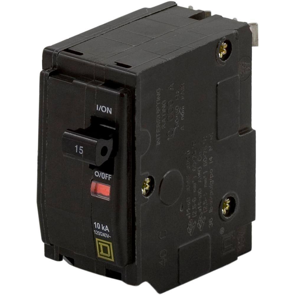 Square D QO 15 Amp 2-Pole Circuit Breaker (3-Pack) QO215CP3