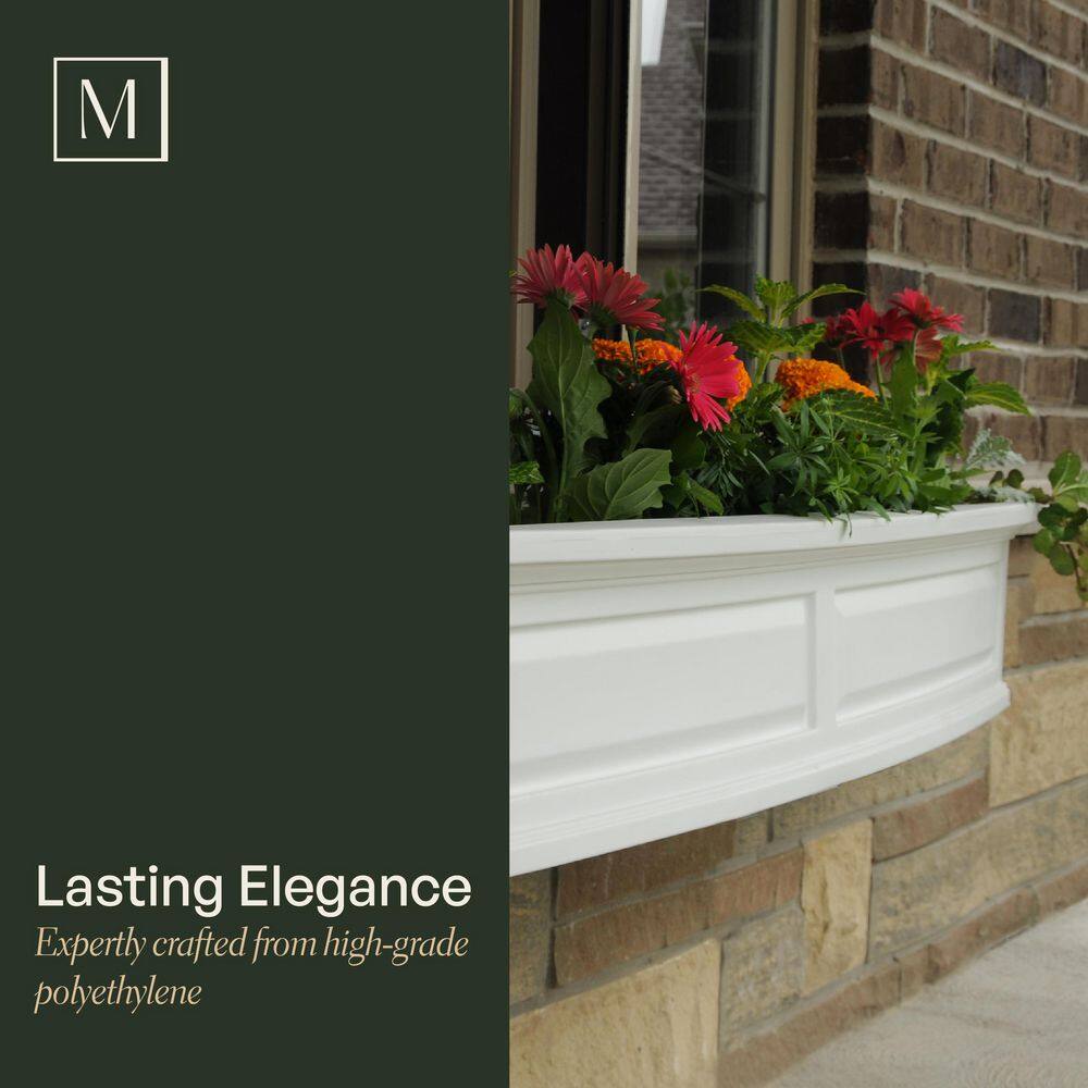 Mayne Nantucket 36 in. x 11.5 in. Self-Watering Espresso Polyethylene Window Box 4830-ES