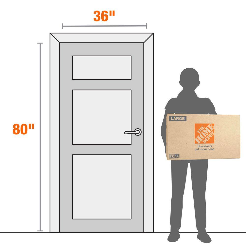 The Home Depot 26 in. L x 16 in. W x 15 in. D Large Moving Shipping and Packing Box with Handles (50-Pack) LRGBOX50