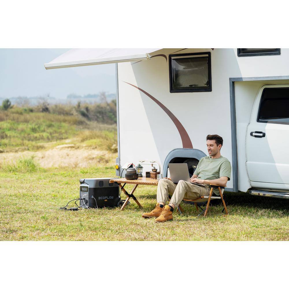 EcoFlow Battery Solar Generator DELTA Pro 3600Wh Solar, 3600W Output, LFP Power Station, Home Backup, Camping, Push-Button Start DELTAPro-US