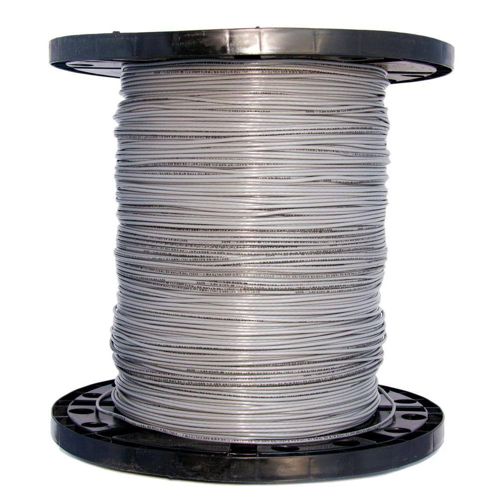 Southwire 2500 ft. 14 Gray Stranded CU THHN Wire 22963306