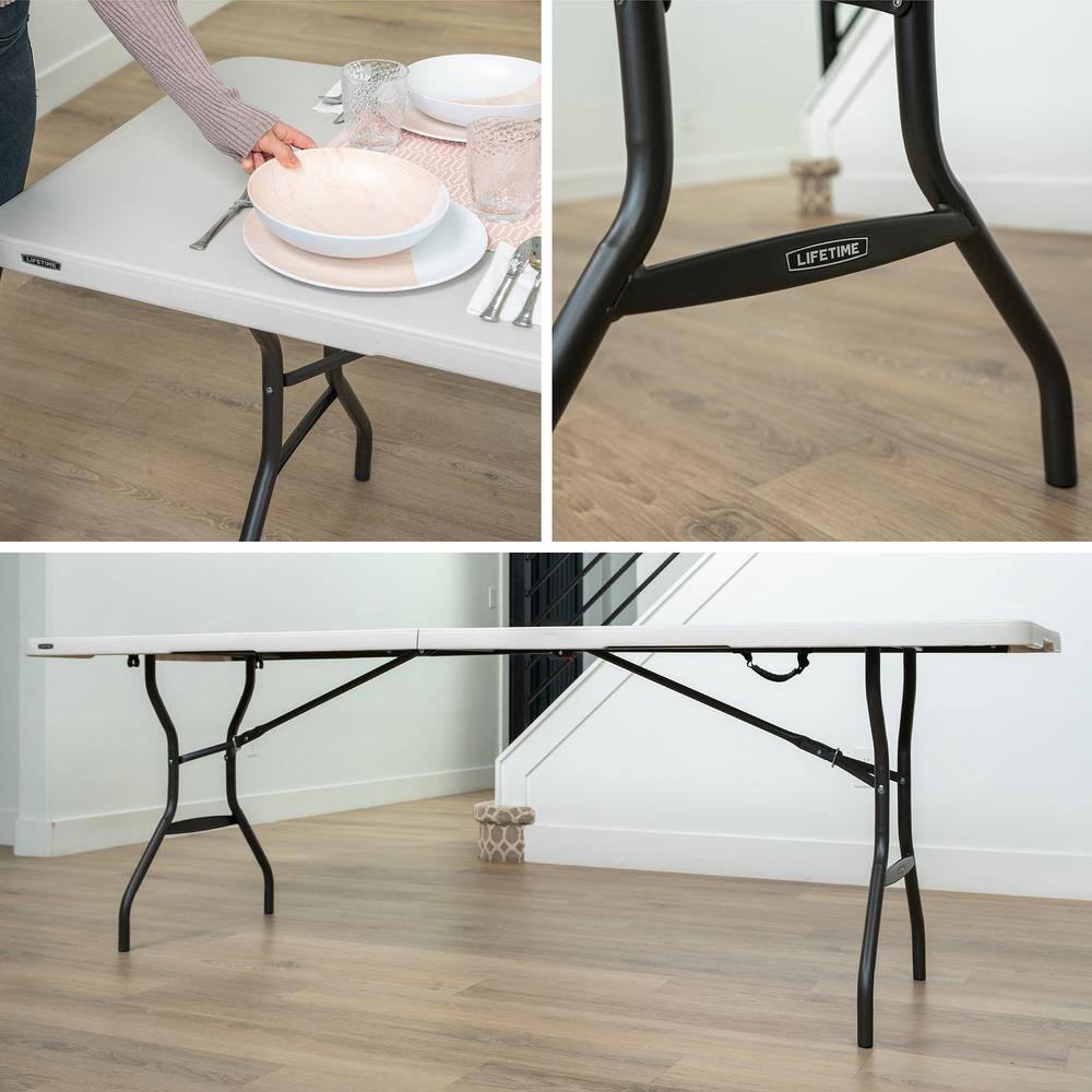 Lifetime 8 ft. Fold-in-Half Table Almond 80732