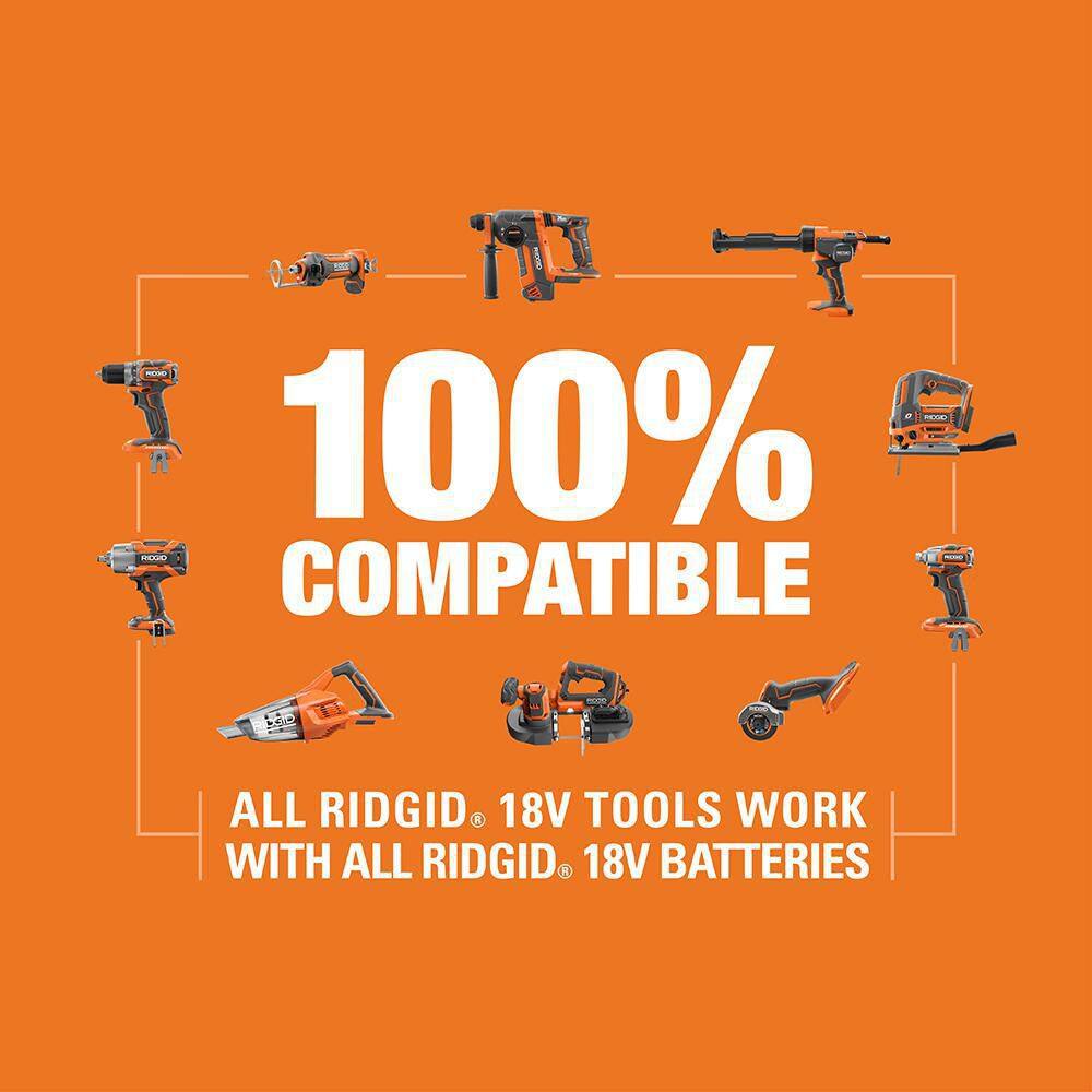 RIDGID 18V Cordless 3-Tool Combo Kit with LED Stick Light, LED Spotlight, and LED Hybrid Panel Light (Tools Only) R86689KSBN