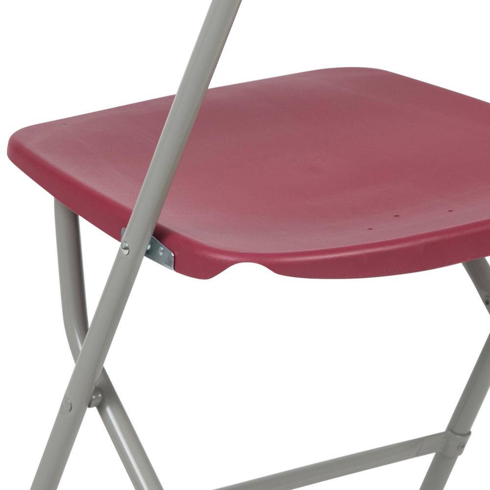 Carnegy Avenue Red Plastic Seat with Metal Frame Folding Chair (Set of 2) CGA-LE-274426-RE-HD