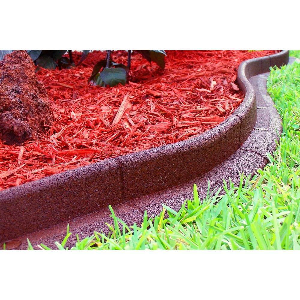Vigoro EcoBorder 4 ft. Red Rubber Edging (48-Count/Pallet) ECOBRD RD 48