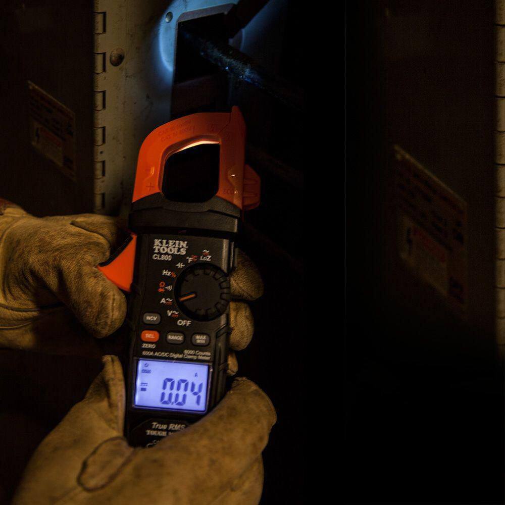 Klein Tools 600 Amp AC/DC True RMS Auto Ranging Digital Clamp Meter (CL800) CL800