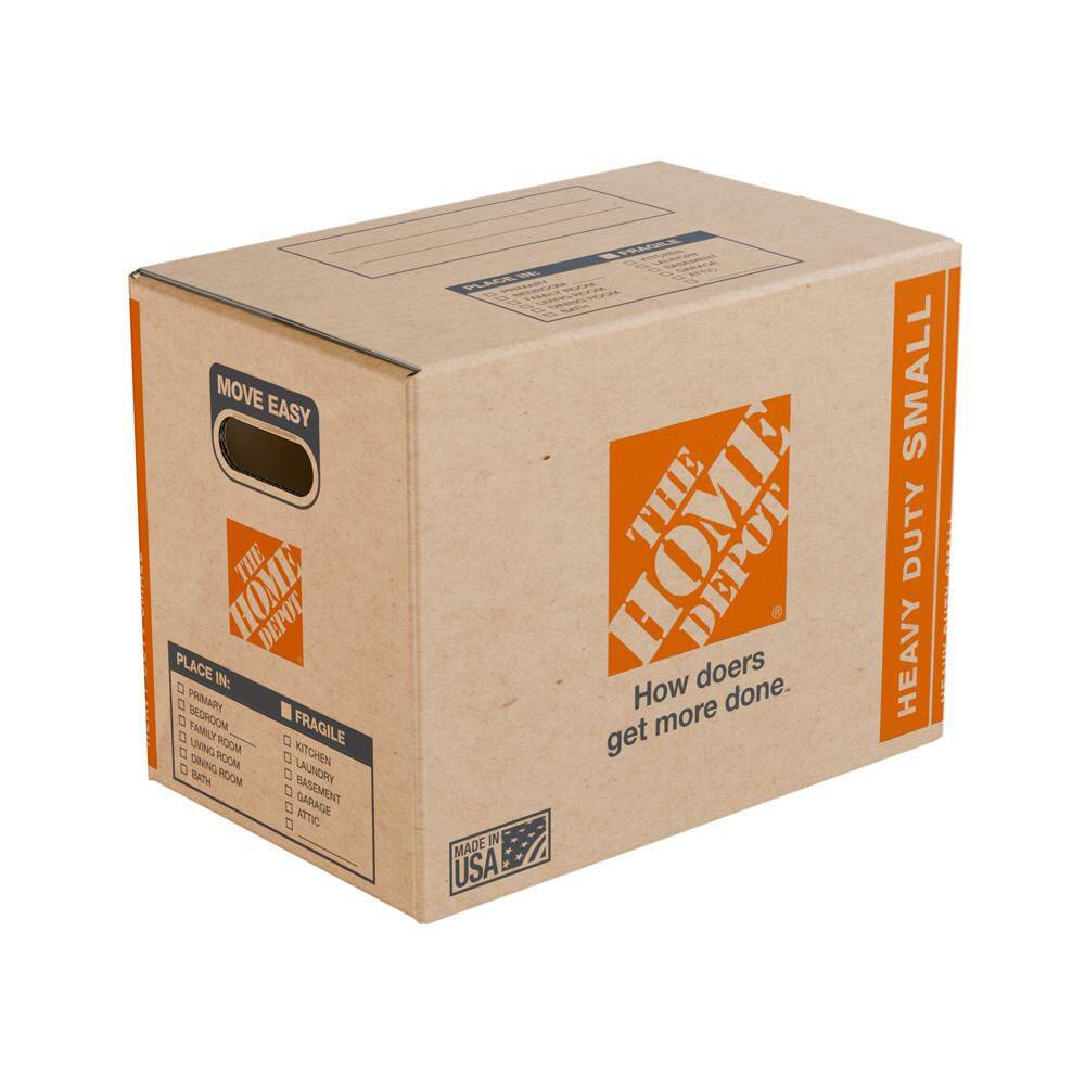The Home Depot 16 in. L x 10 in. W x 12 in. D Heavy-Duty Small Moving Shipping and Packing Box with Handles (30-Pack) HDSMBOX30