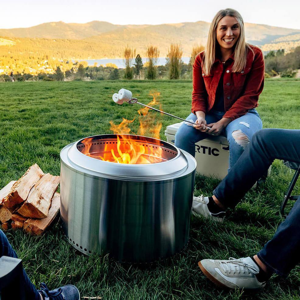 Solo Stove Yukon 2.0 in.,27 in. x 17 in. Stainless Steel Wood Burning Fire Pit SSYUK-27-2.0