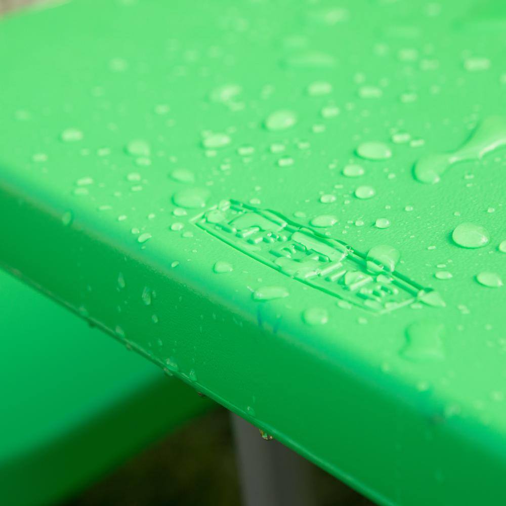Lifetime 35.4 in. Green Rectangle Steel and Resin Kids Picnic Table Seats 4 260262