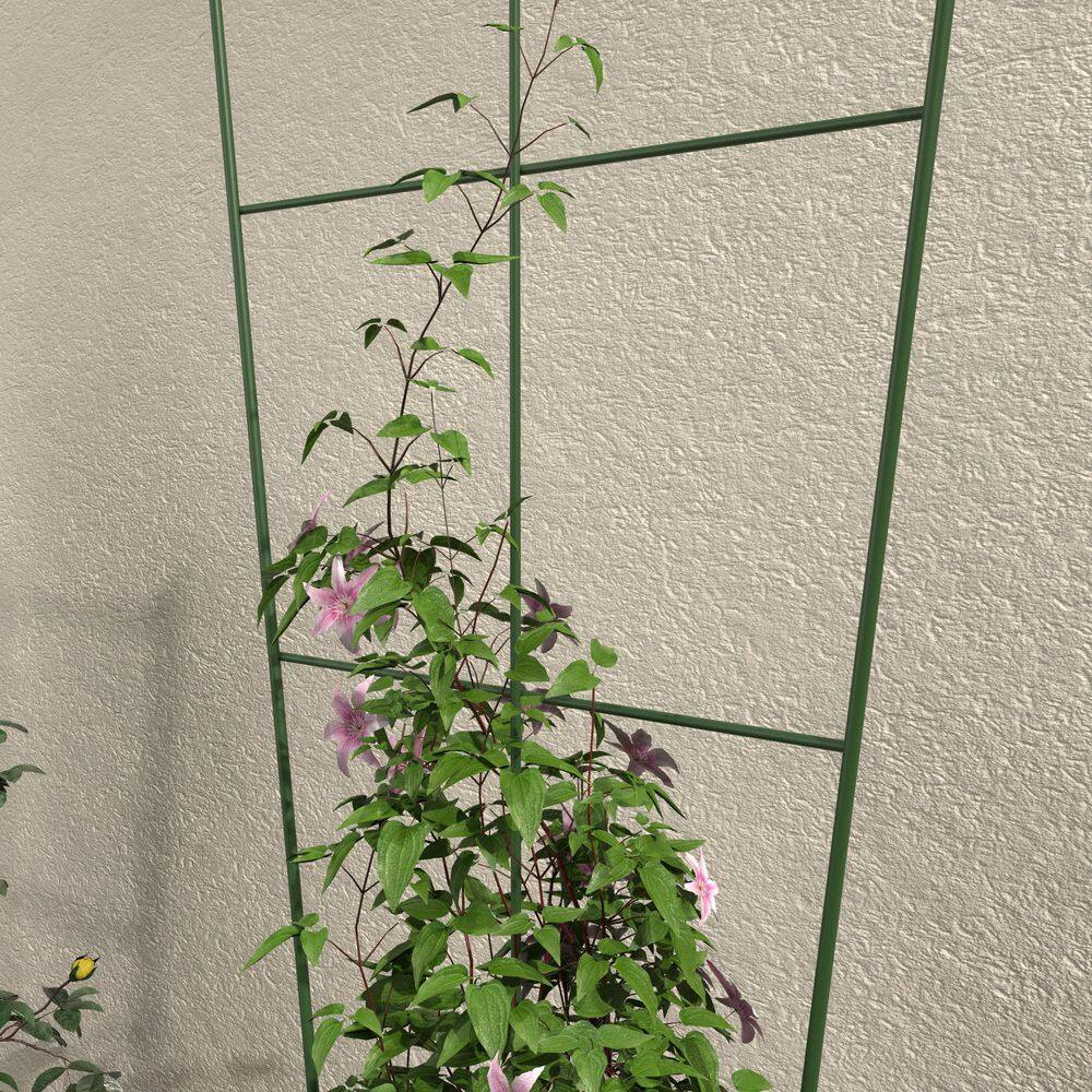 Vigoro 72 in. H Ivy Green Metal Trellis 87221