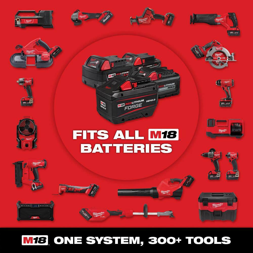 Milwaukee M18 18V Lith-Ion High Output (2) 6. 0Ah Battery Pack w/ (1) 5.0 Ah Battery 48-11-1862-48-11-1850