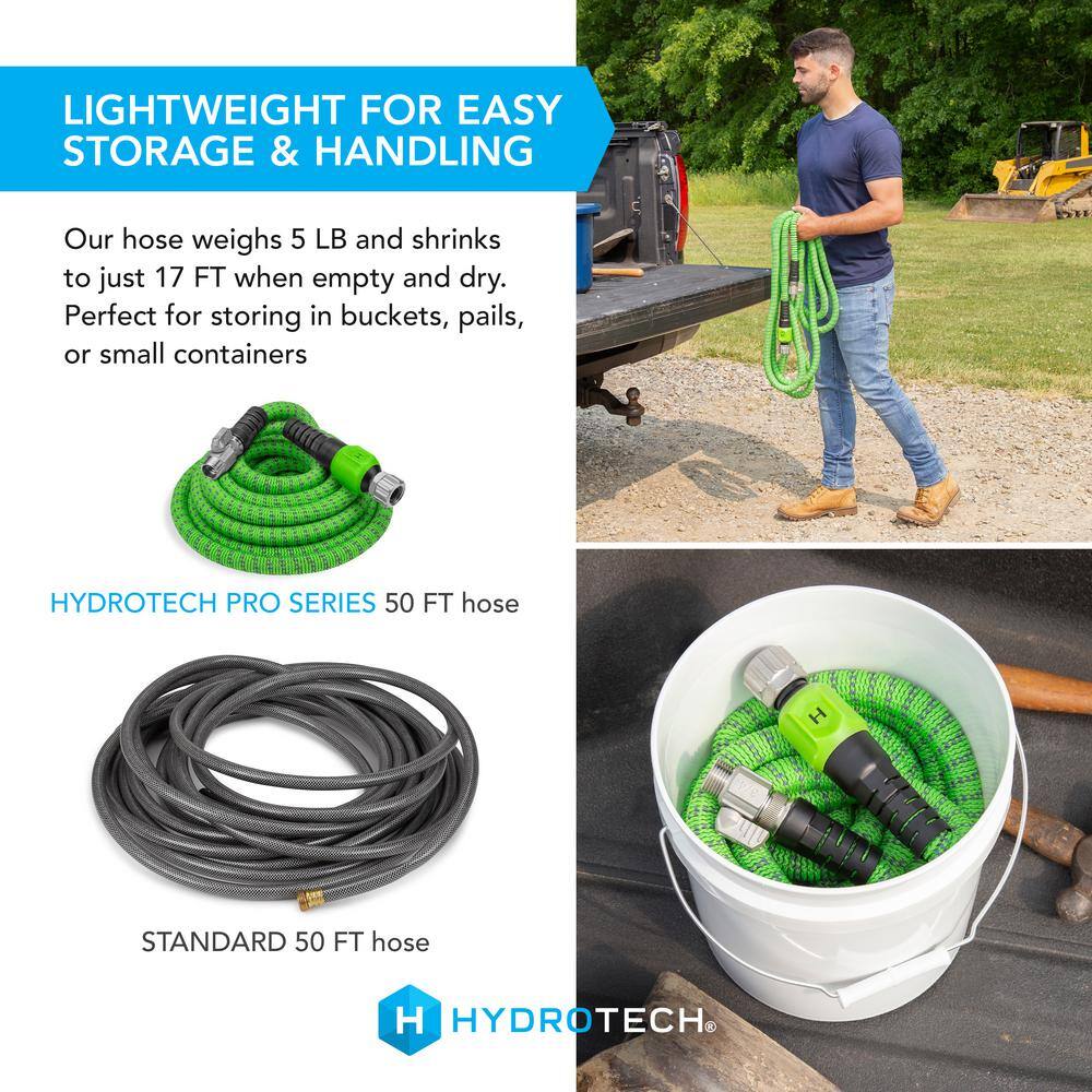 Hydrotech Pro Series 3/4 in. Diameter x 50 ft. Expandable Garden Water Hose 5558C3