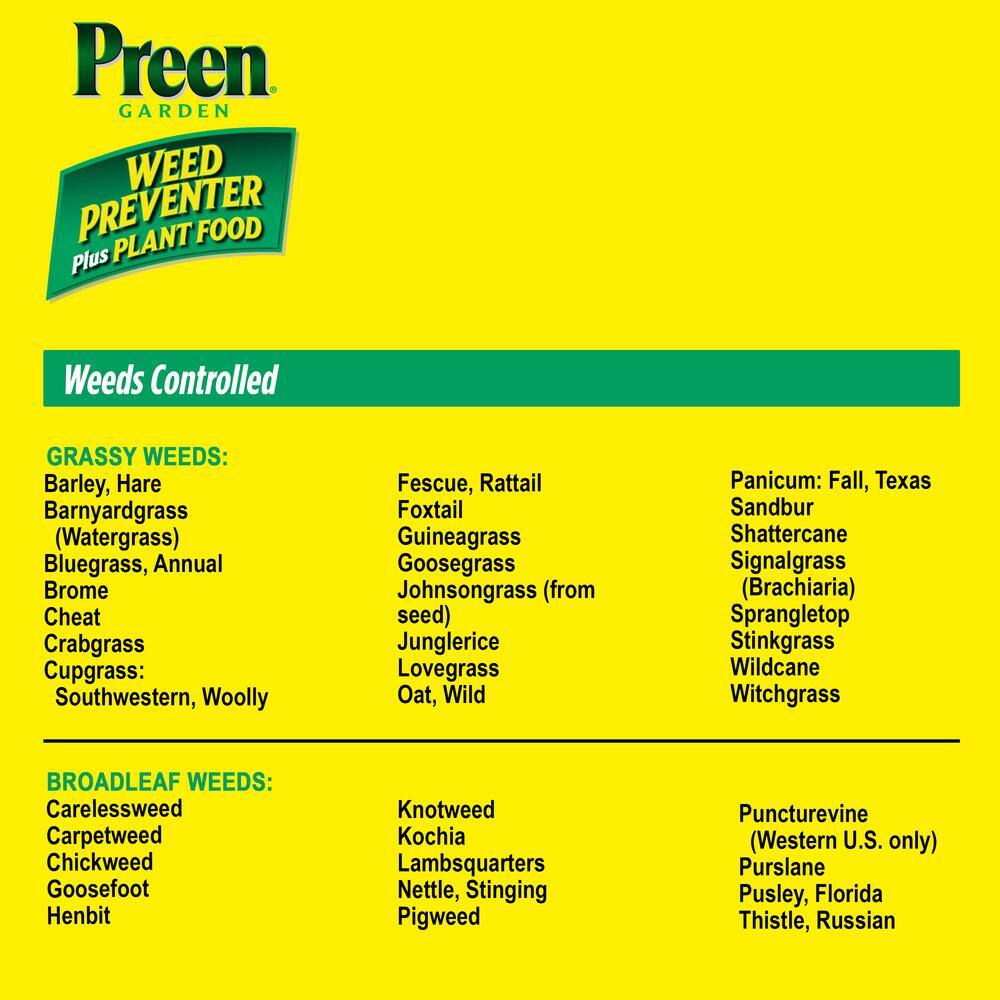 Preen 31.3 lbs. Garden Weed Preventer Plus Plant Food 2164261