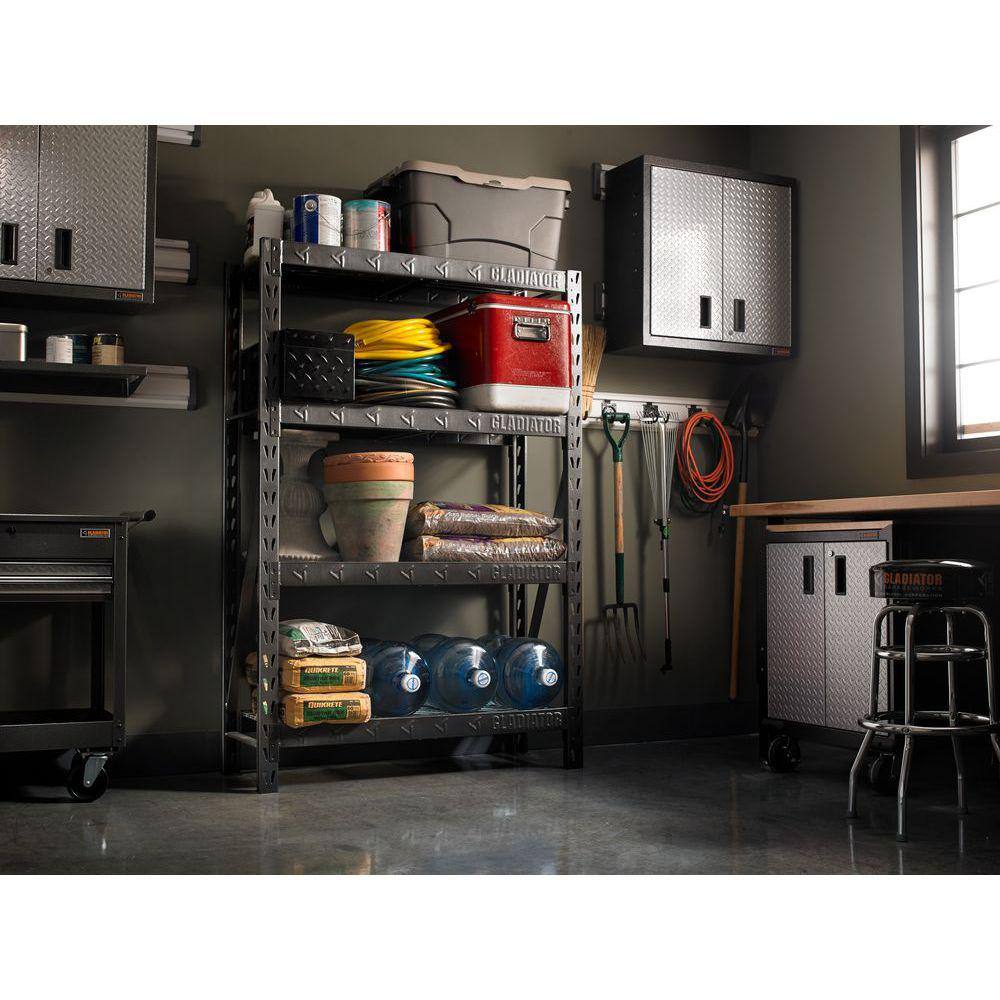 Gladiator 4-Tier Welded Steel Garage Storage Shelving Unit (48 in. W x 72 in. H x 18 in. D) GARS484TEG