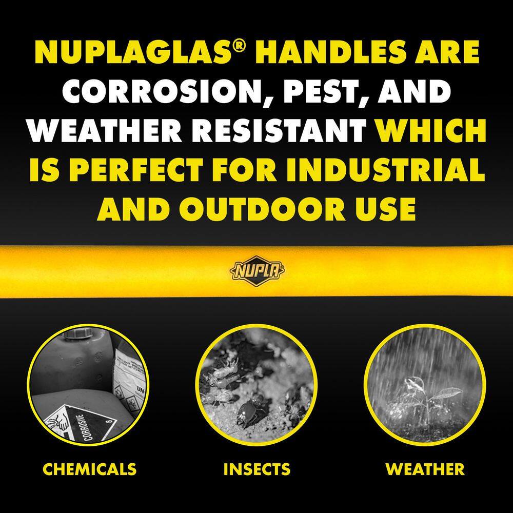 Nupla Heavy-Duty Landscape Rake with 60 in. Classic Fiberglass Handle 69240