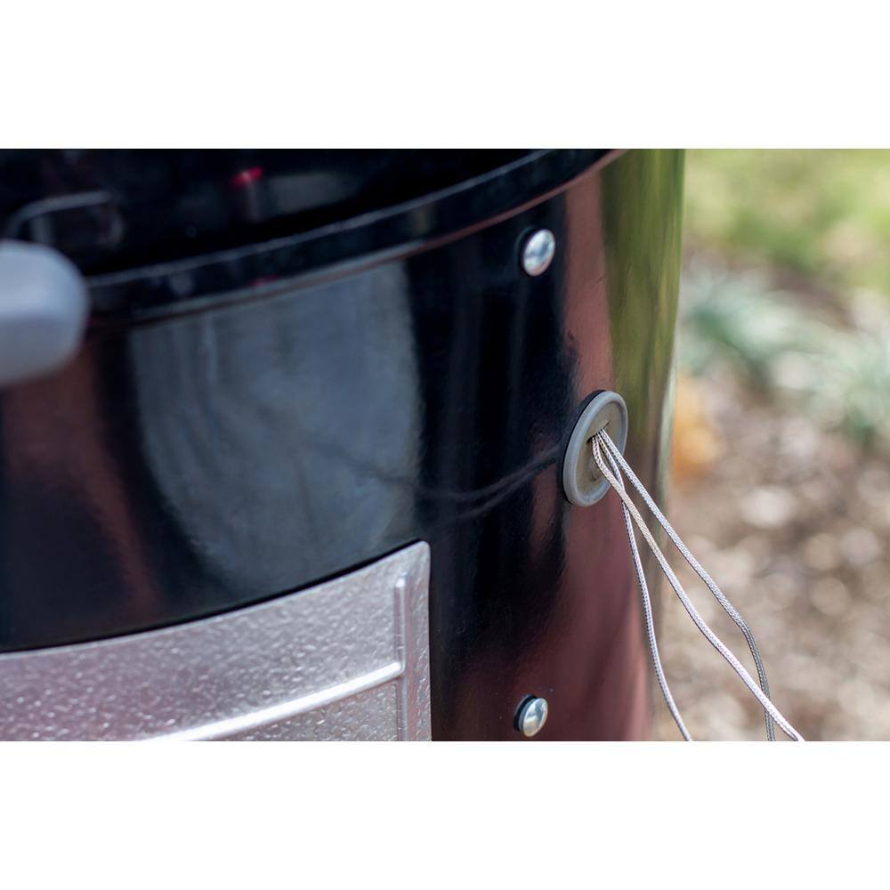 Weber 18 in. Smokey Mountain Charcoal Cooker Smoker in Black with Cover and Built-In Thermometer 721001