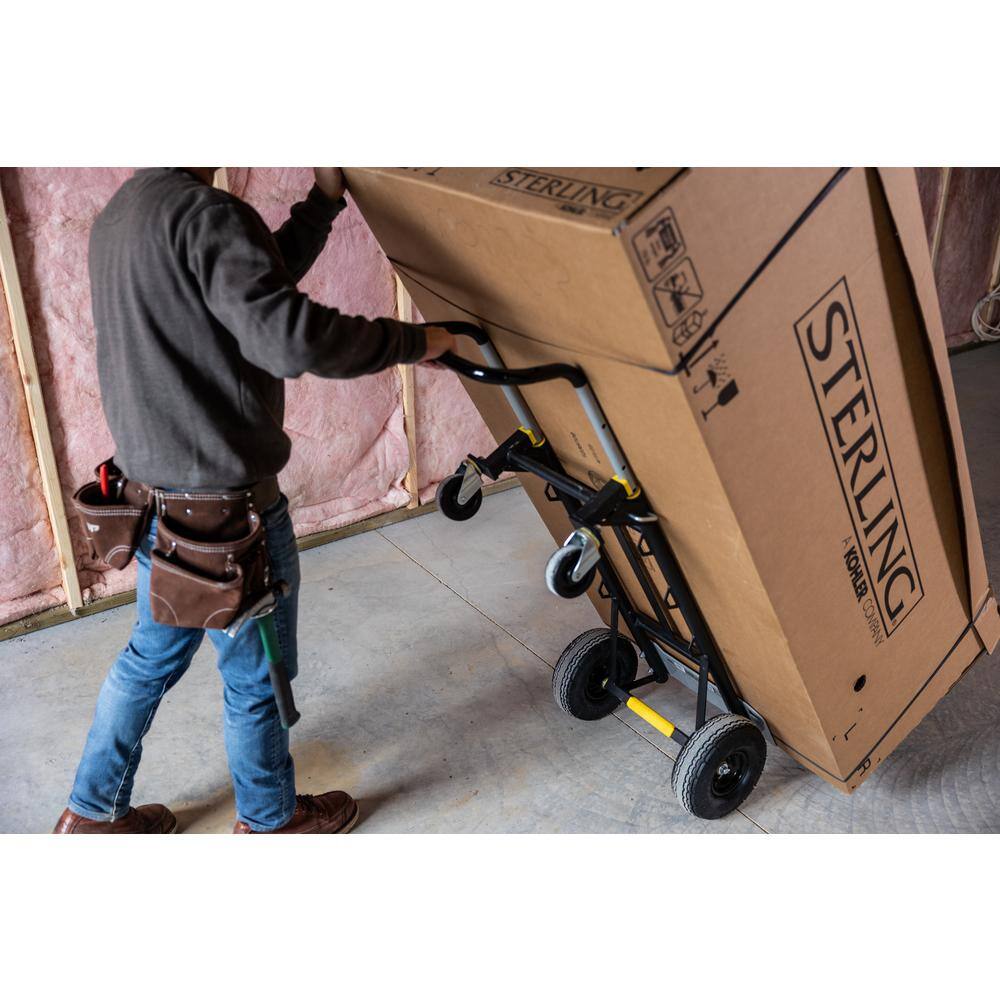 Gorilla 800 lbs. Capacity Convertible Steel Hand Truck, Wide Dual Mode Adjustable Height Handle, Simple/Safe Flatbed Conversion GH2-8