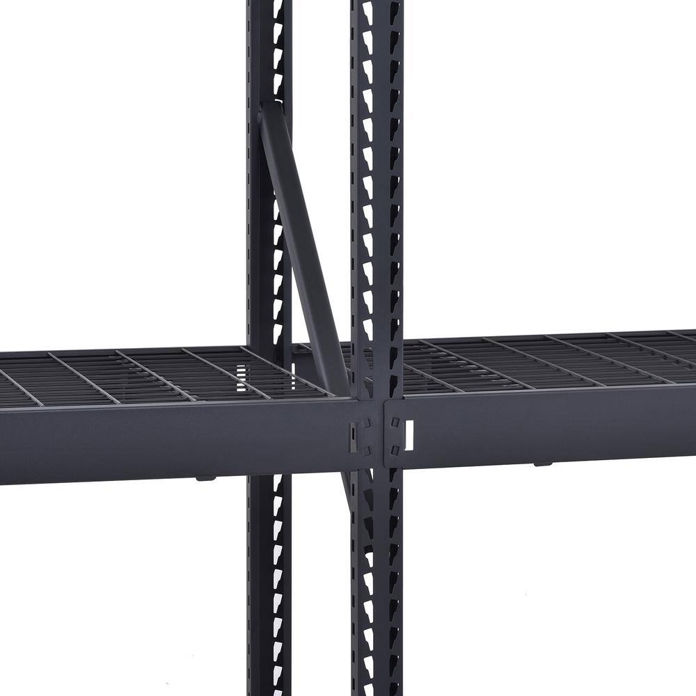 Husky 3-Shelf Metal Industrial Duty Freestanding Garage Storage Shelving Unit in Black (65 in. W x 54 in. H x 24 in. D) N2W652454W3B