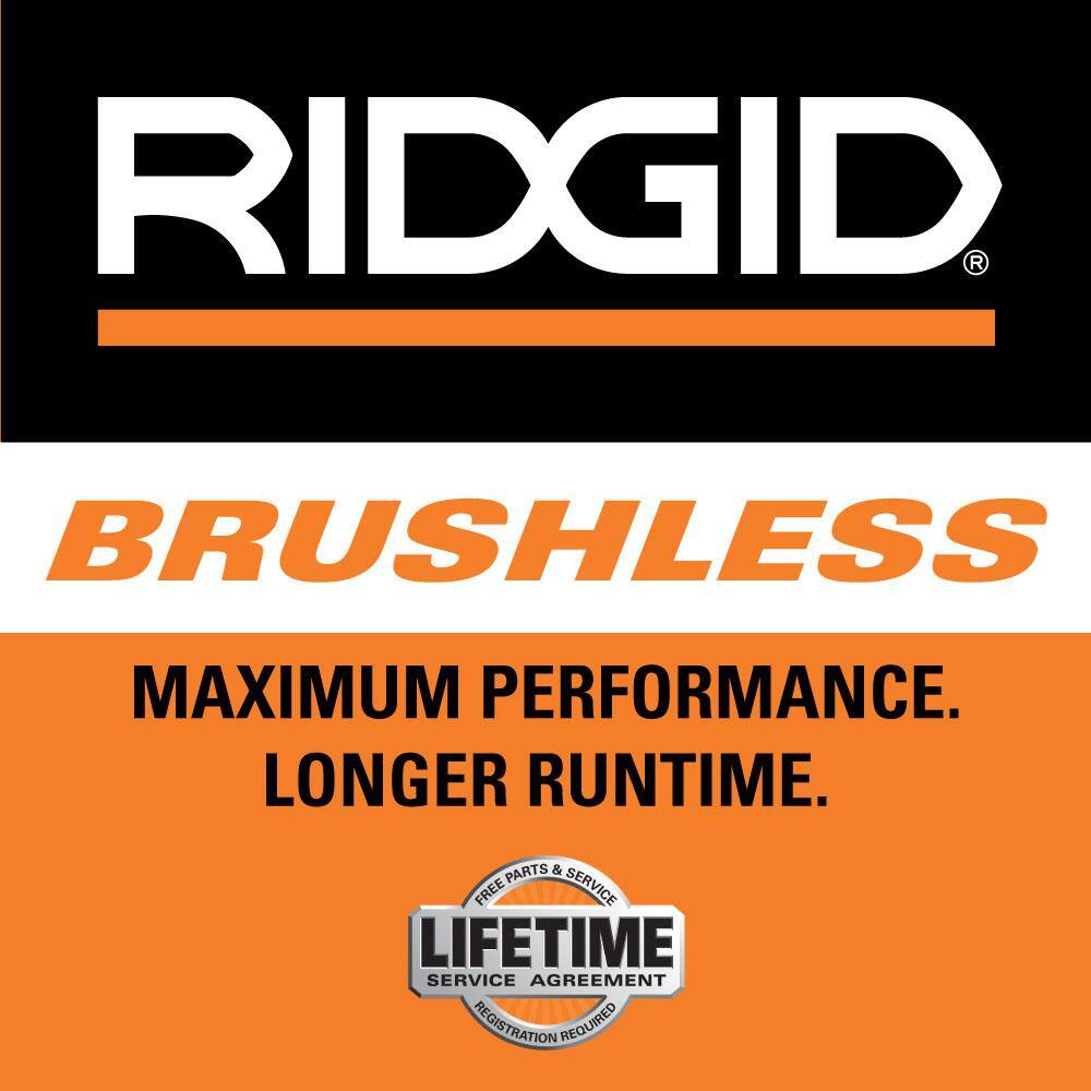 RIDGID 18V Brushless Cordless 4-Mode 1/2" High-Torque Impact Wrench with 18V (2) 4.0 Ah Batteries and Charger Kit AC93044SBN-R86212B