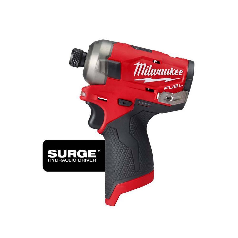 Milwaukee M12 FUEL SURGE 12V Lithium-Ion Brushless Cordless 1/4 in. Hex Impact Driver (Tool-Only) 2551-20