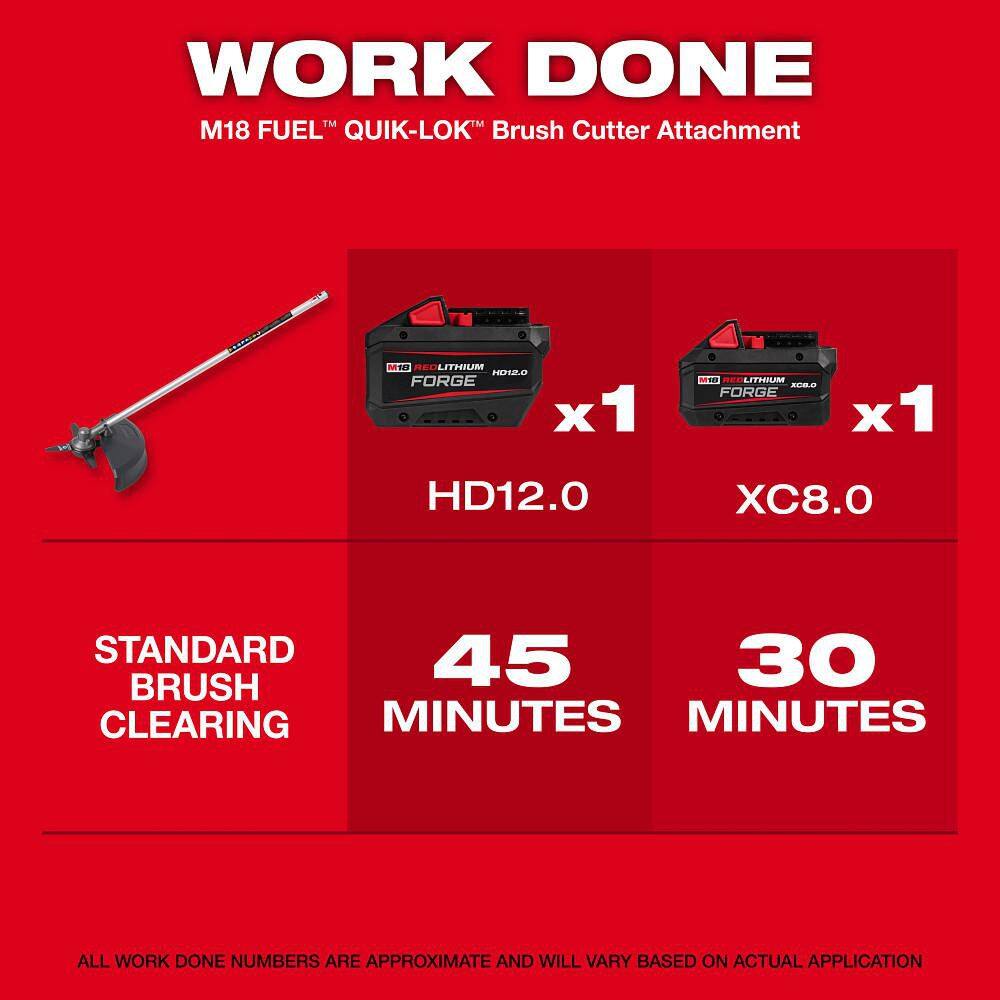 Milwaukee M18 FUEL QUIK-LOK Hedge Trimmer Attachment w/M18 FUEL 10 in. Pole Saw, Edger, Brush Cutter Attachments (4-Tool) 49-16-2719-49-16-2720-49-16-2738-49-16-2