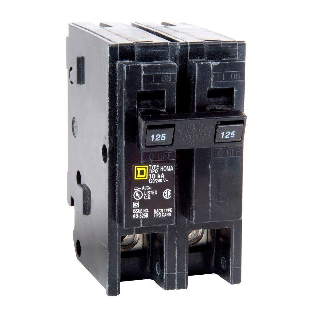 Square D Homeline 125 Amp 2-Pole Circuit Breaker HOM2125CP