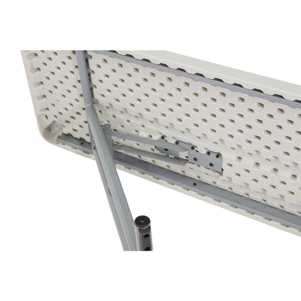 National Public Seating 72 in. Grey Plastic Smooth Surface Folding Seminar Table BT-1872