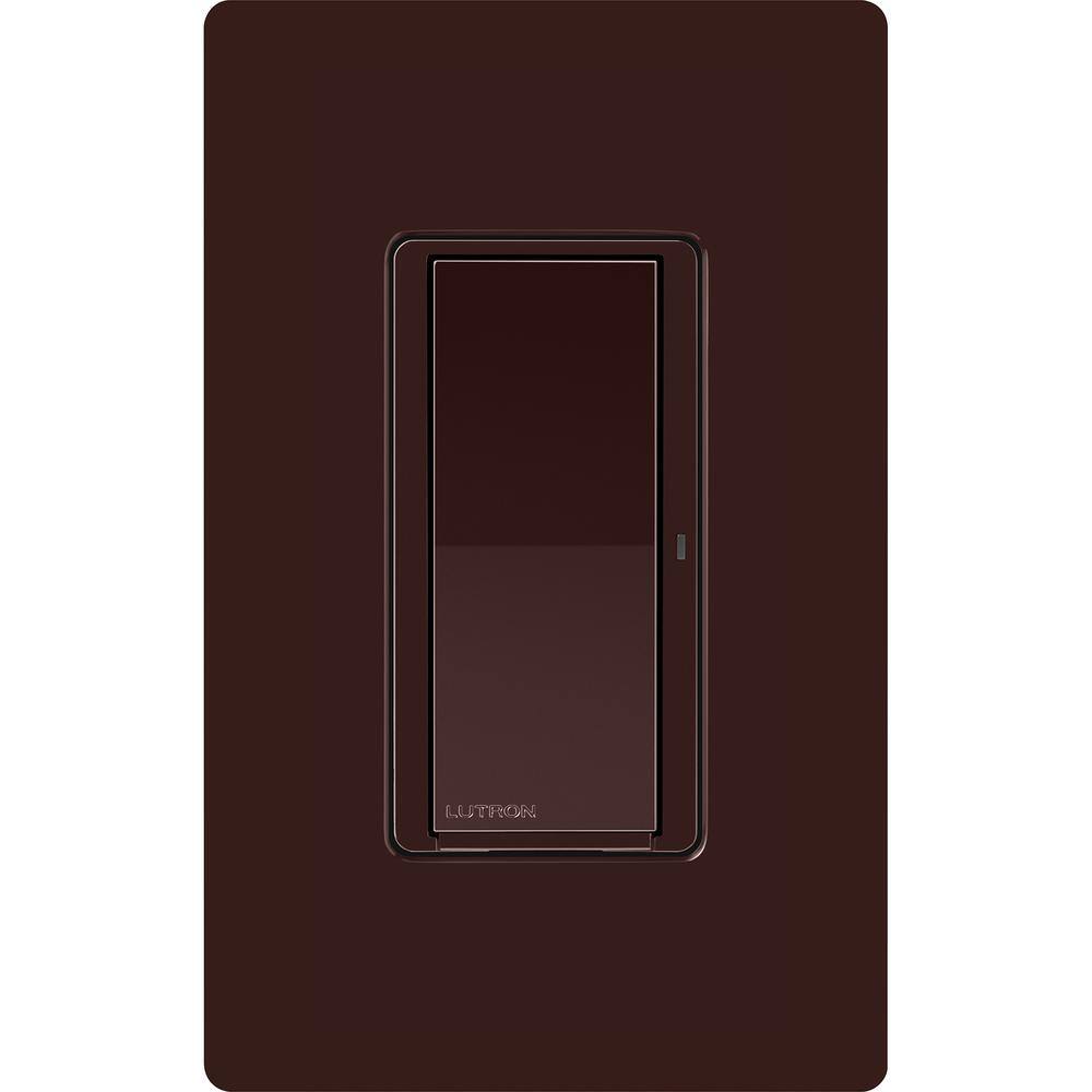 Lutron Claro Smart Switch for Caseta, On/Off Control of Lights/Fans, 5-Amp/Neutral Wire Required, Brown (DVRF-5NS-BR) DVRF-5NS-BR